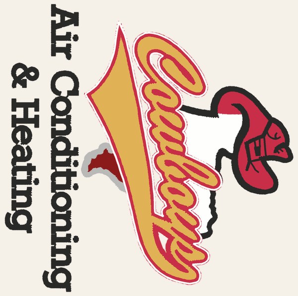 Cowboys AC embroidered chest crest rendered from cowboyslogo-2.DST — 15,205 real stitches, 9 thread colors, Tajima DST format, 3.53 by 3.50 inches