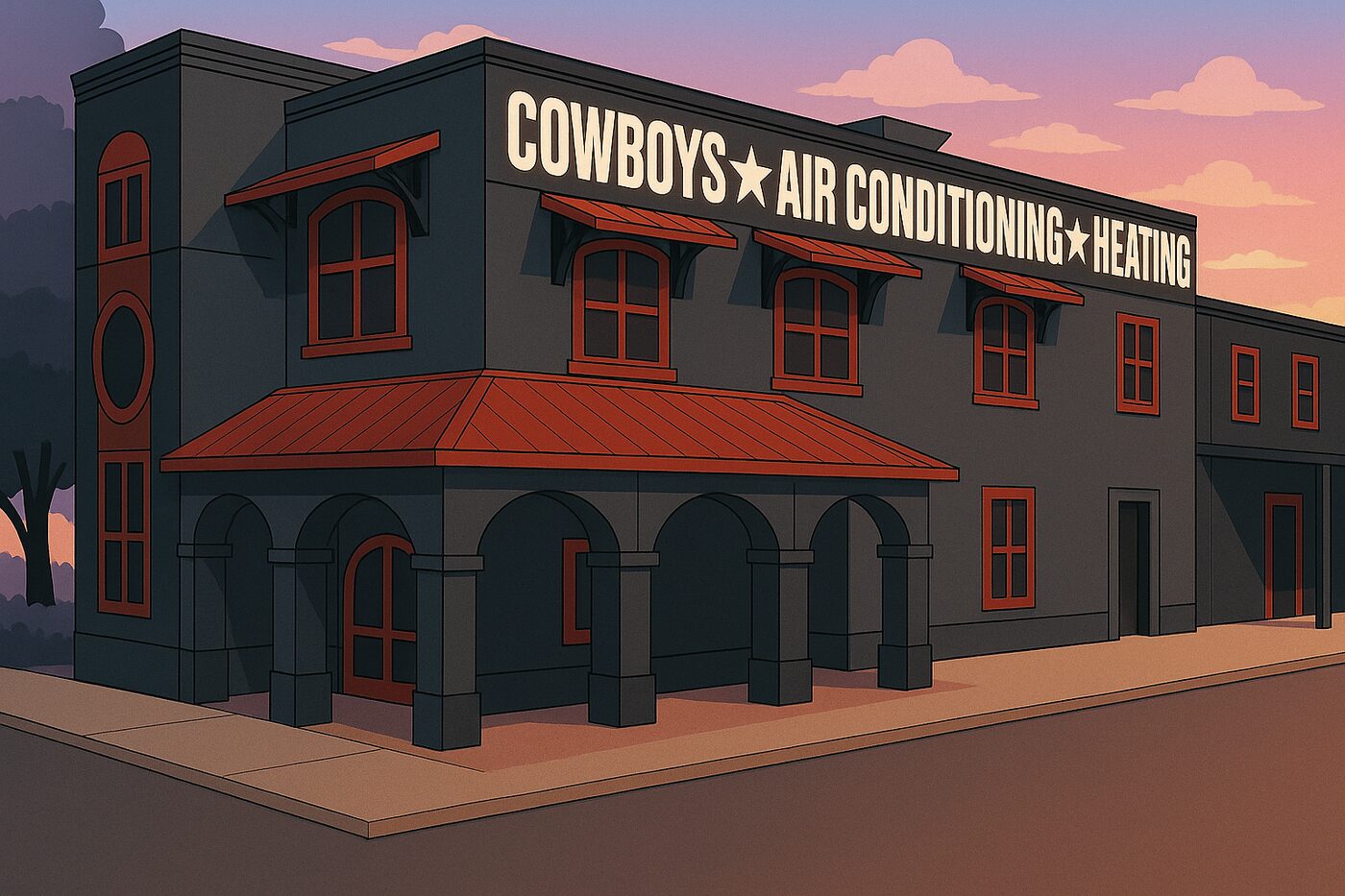 Cowboy's AC HQ at sunrise