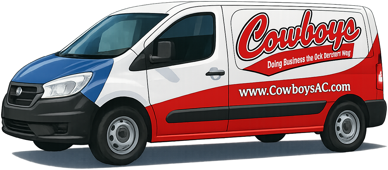 Cowboy's Air Conditioning & Heating service van